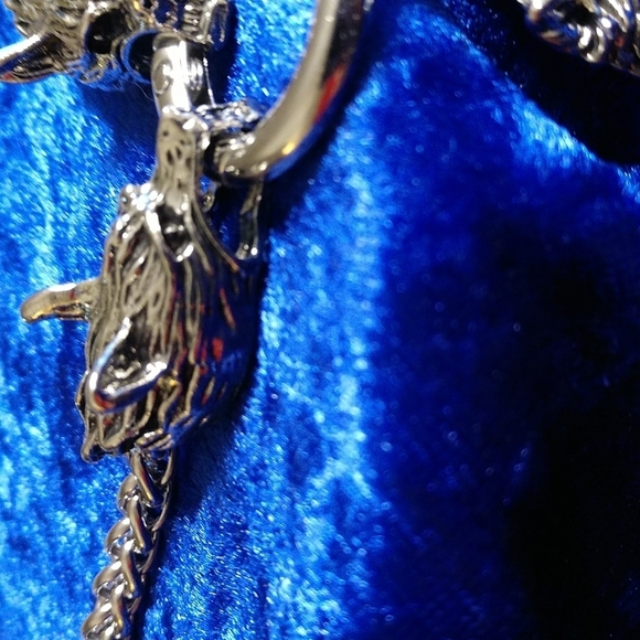 Wolf head Stainless Steel Pendant Flexible 24" Necklace Chain Unisex Gothic - Picture 8 of 15